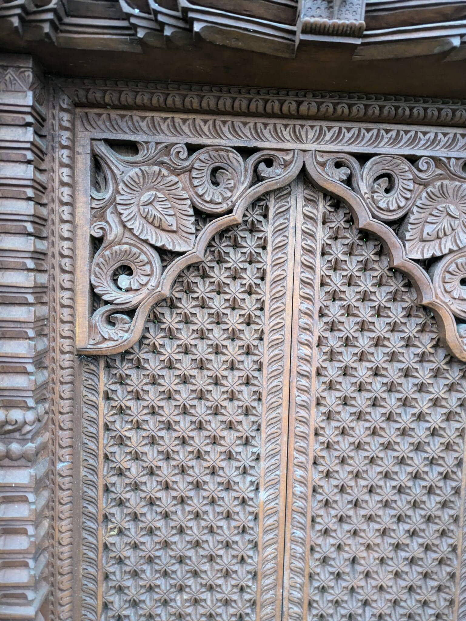 Vintage Wooden Newari Window From Nepal