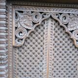 Vintage Wooden Newari Window From Nepal