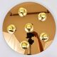 Fontana Arte Style Mirror in Gilded Bronze Glass Ceiling Light or Wall Sconce, Italy, 1970s