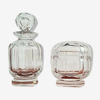 Ensemble de deux flacons ou pots en cristal Baccarat