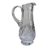 Large cut crystal water pitcher, European crystal makers 20th century
