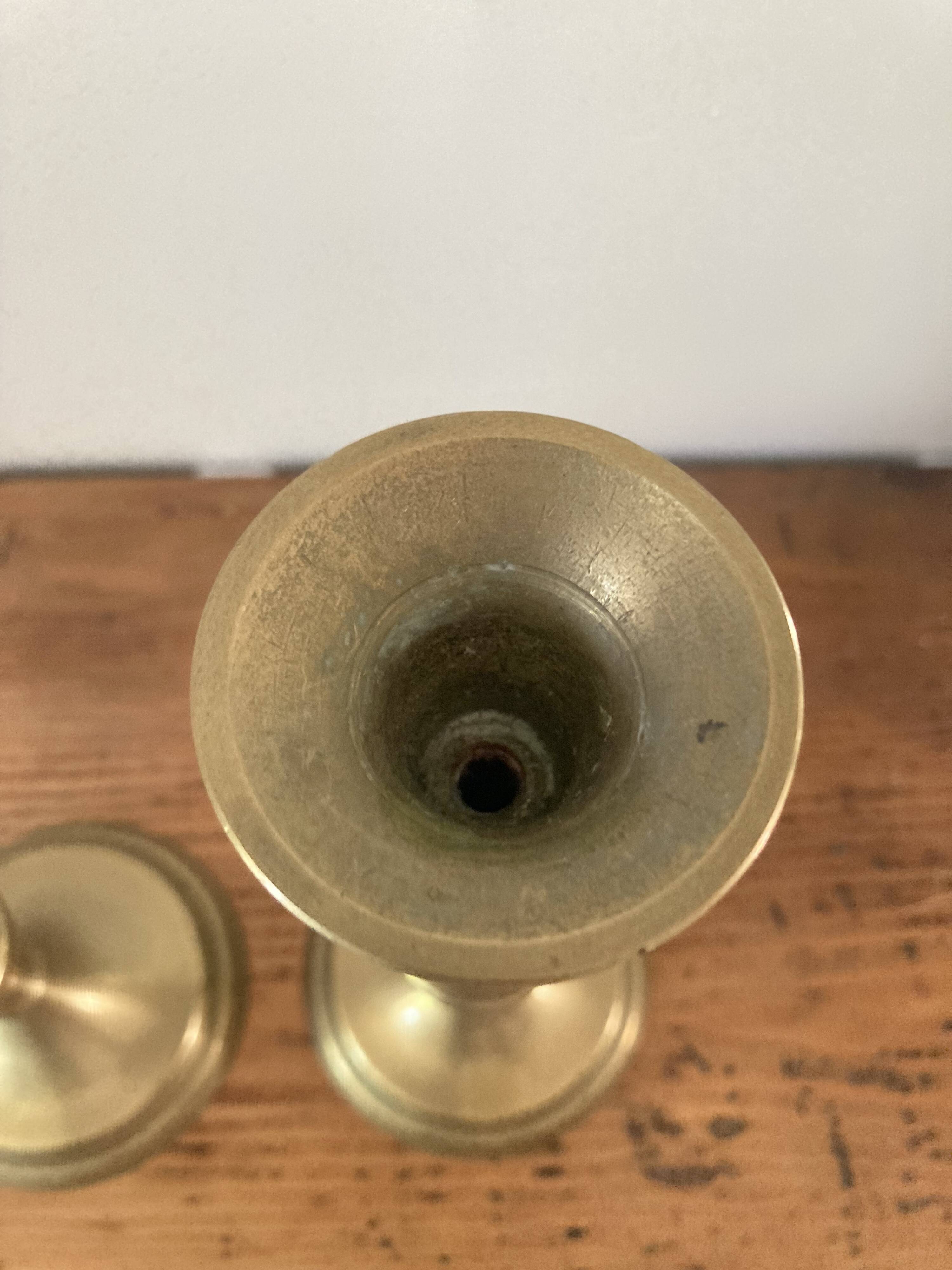 Pair of vintage brass candlesticks