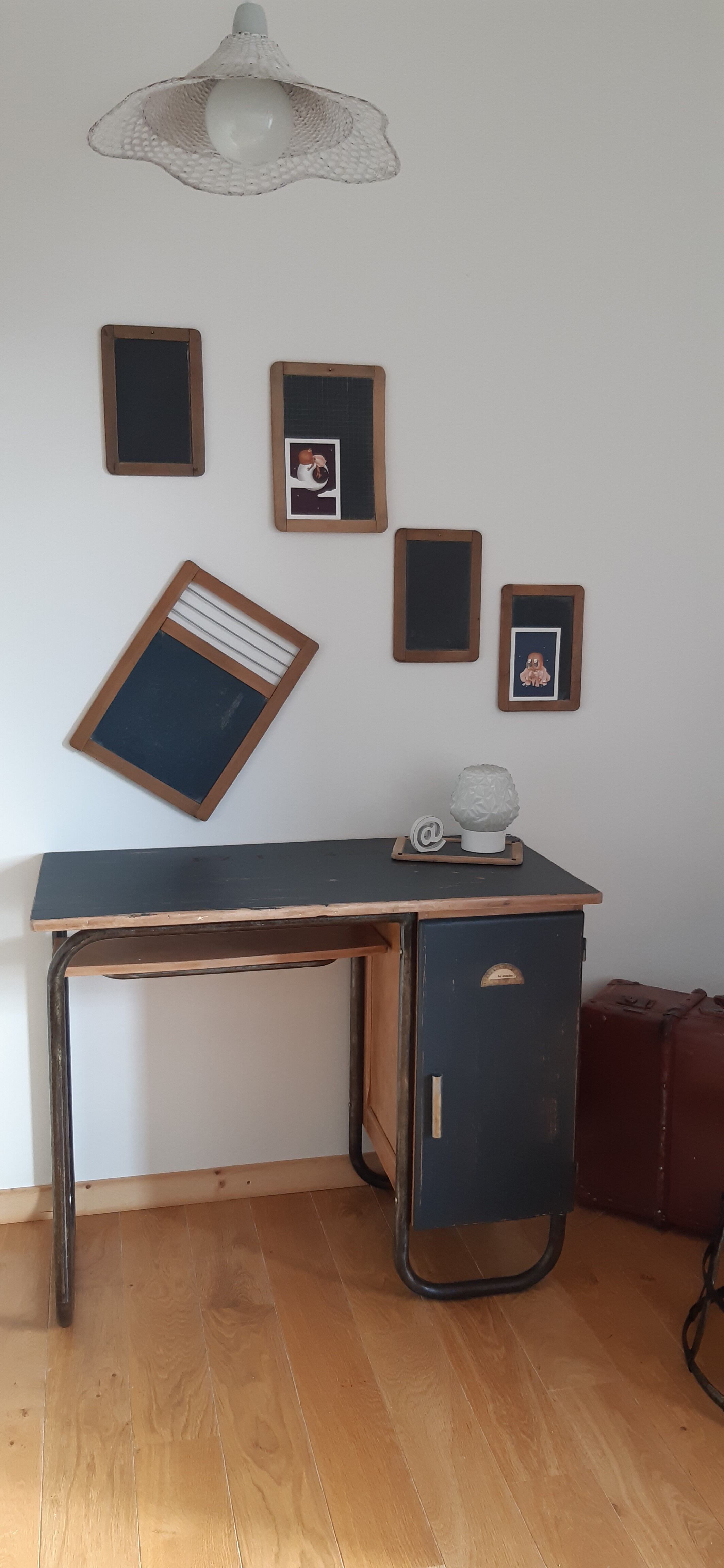 Old metal and wood desk