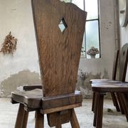 Solid oak chairs Savoyard cap popular art