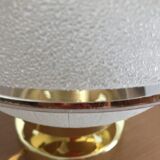 Lampe à poser art déco en verre et support en laiton