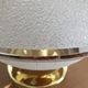 Globe old art deco table lamp in glass and brass support