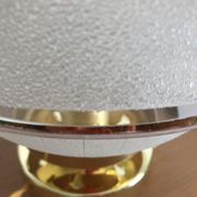 Globe old art deco table lamp in glass and brass support