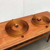 Mid-Century Teak Moon Lamps, 1960s, set of 2