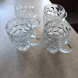 4 glass beer mugs 500ml