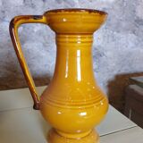 Mustard yellow amphora style decanter
