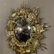 Bronze midcentury bronze witch eye mirror
