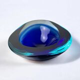 Blue Sommerso bowl by Seguso, Murano glass, Italy, 1970s