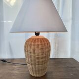 Wicker table lamp