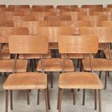 Lot de 35 chaises d'école tchèque Kovona style bistrot des