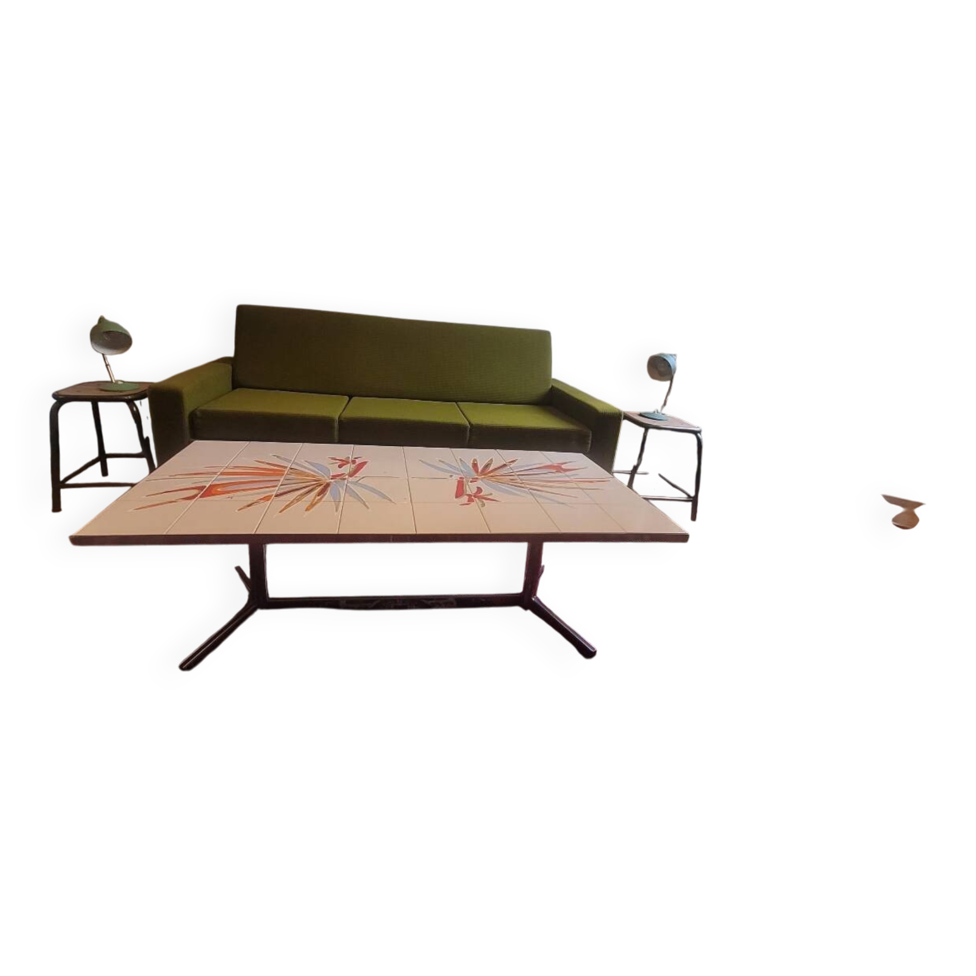Vintage coffee table ADRI – decorative ceramic – 1960s/70s
