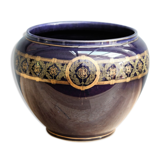 Pot cover in faience Boch Frêres Keramis