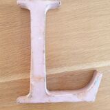 Letter l pink metal