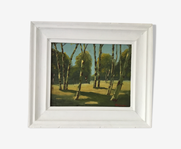 Peinture huile sur panneau