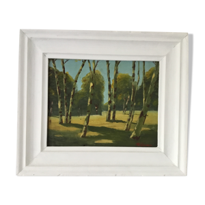 peinture huile sur panneau
