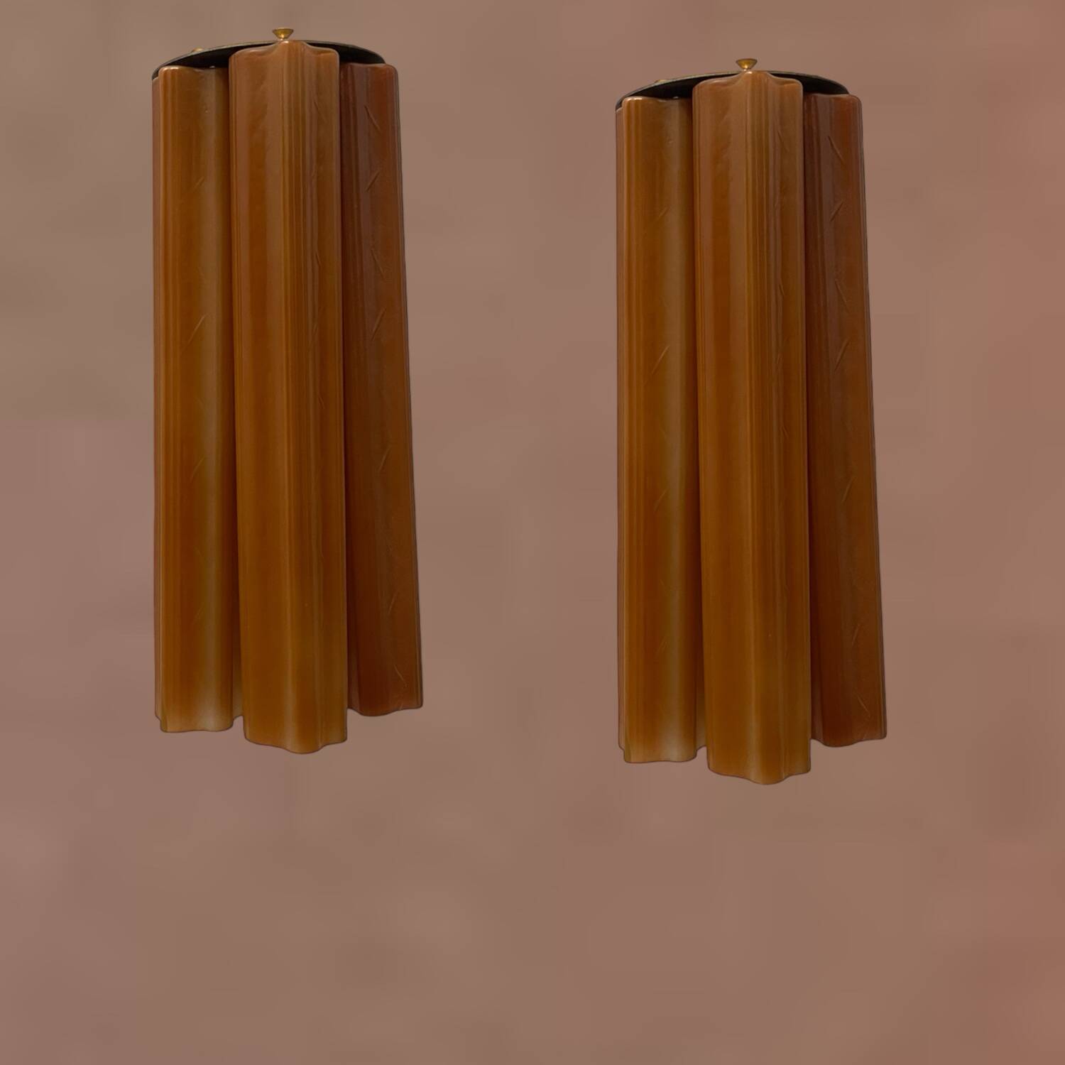 Glass tube sconces set of 2