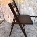 Vintage dark wood folding chair