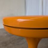 Orange Vintage Mushroom Stool “Jurček” by Meblo, 1960s – Space Age Retro