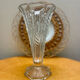 Vintage chiseled glass vase 1960 1970