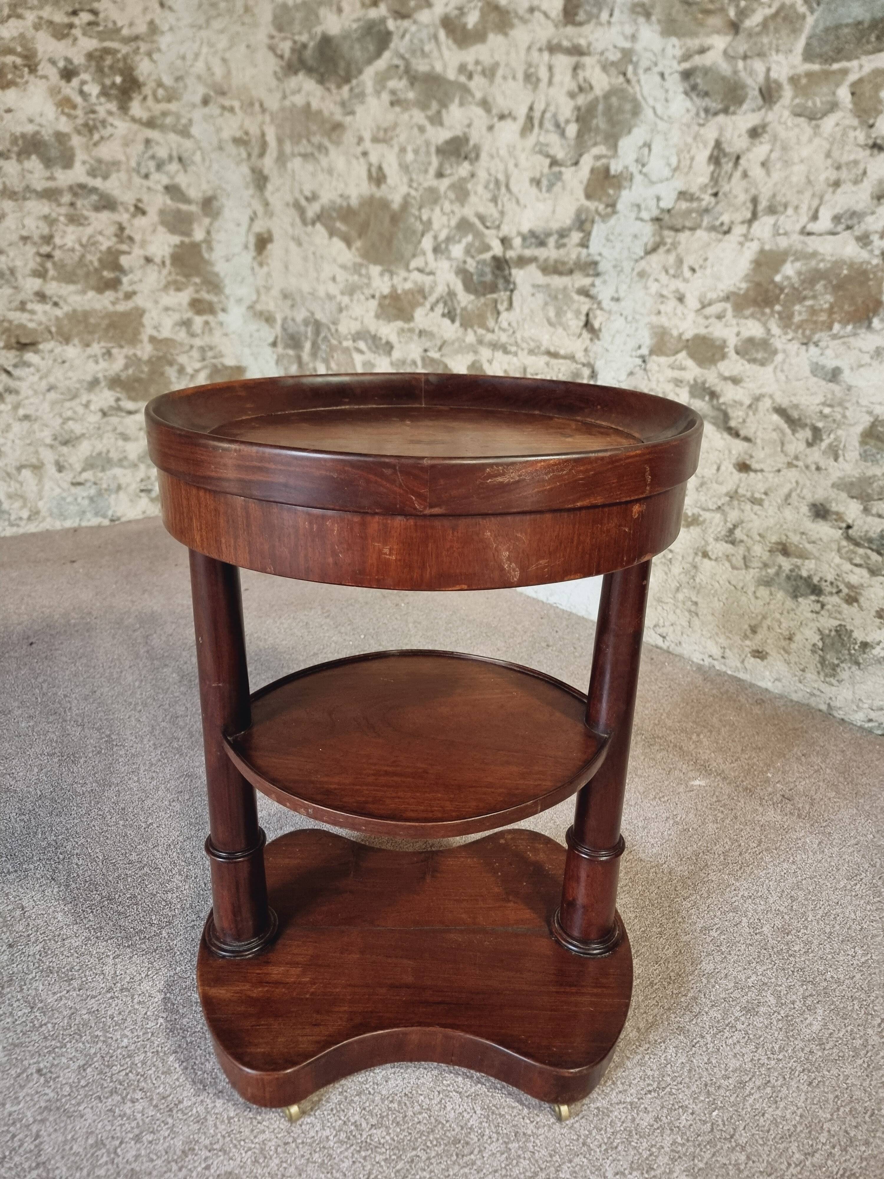 Empire style wooden rolling trolley – France, 1930s