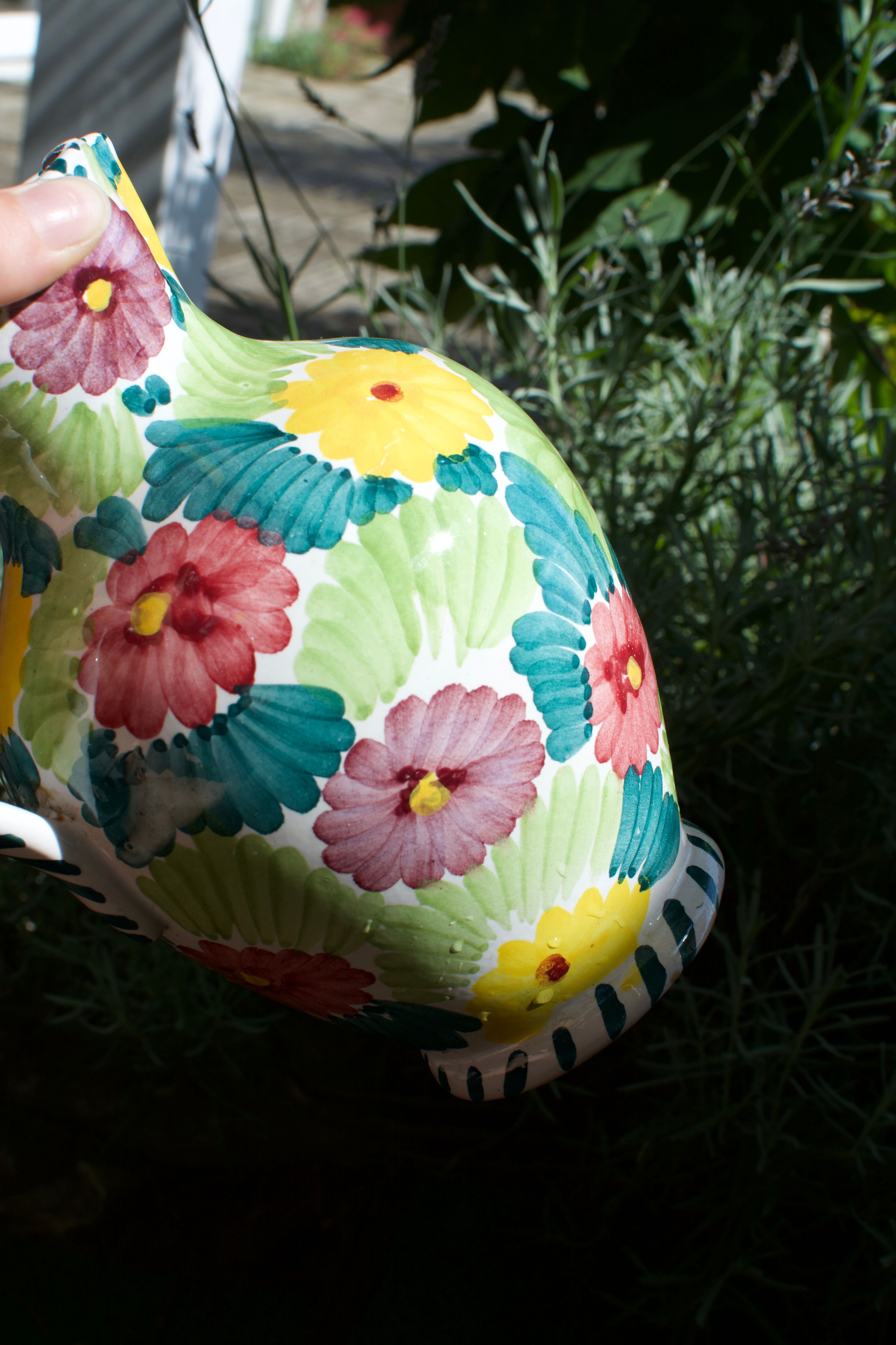 Pichet à fleurs céramique italienne