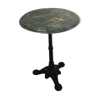Green marble bistro table
