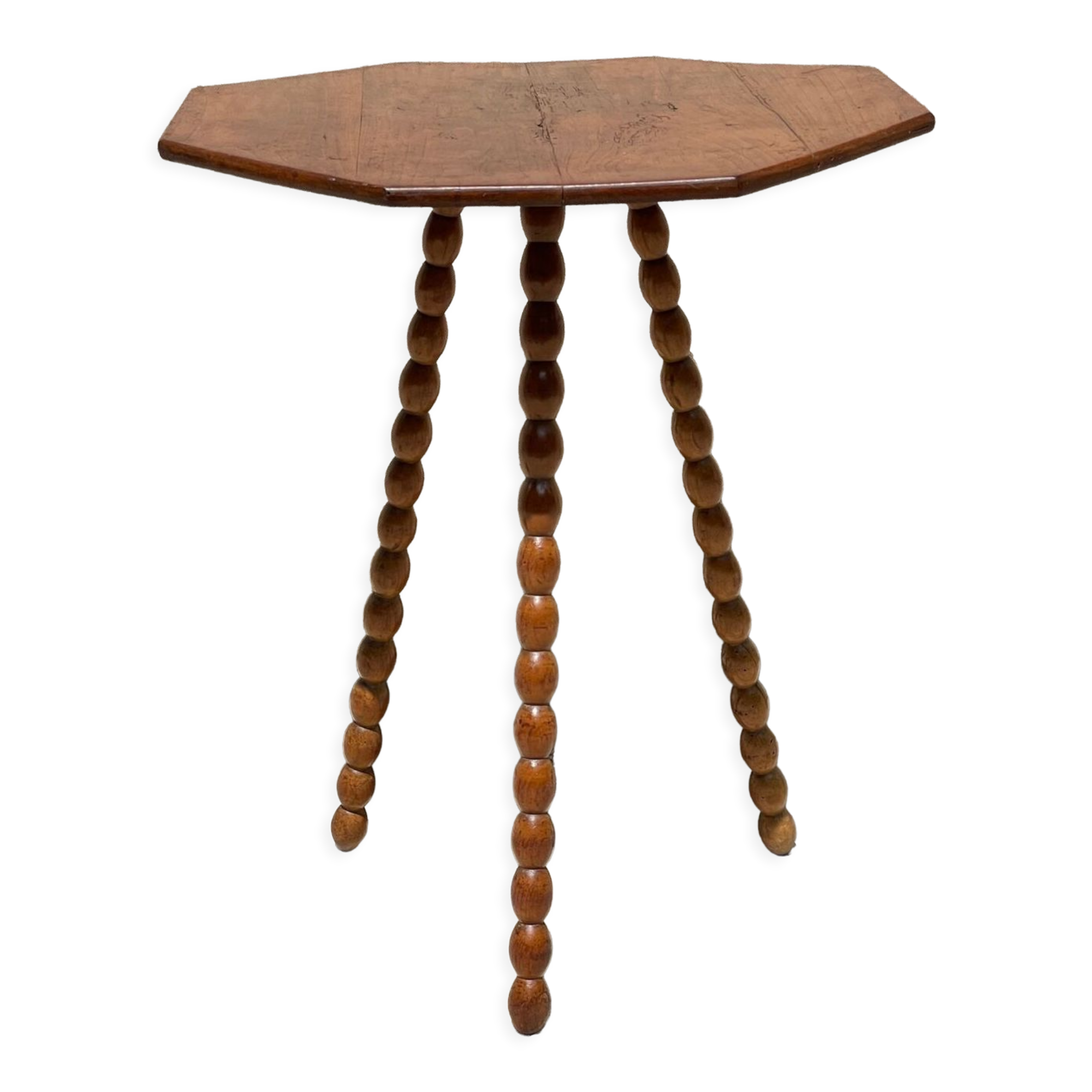 Table old legs tripod and turned wood