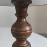 1950s turned wood table lamp