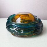 Cendrier design vintage en verre Mdina