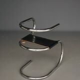 Rare Wim van den Bergh Tubular Side Chair. 1980s