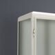 Antique enamelled iron and glass display cabinet, Italy, 20th century