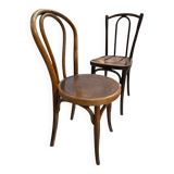 2 chaises de bistrot bois courbé