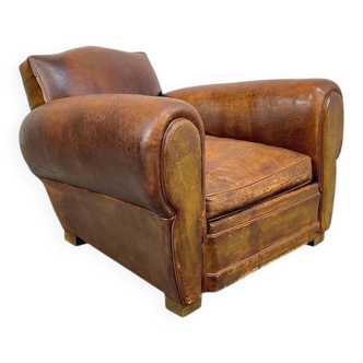 1950 leather club armchair