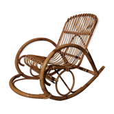 Rocking chair en rotin