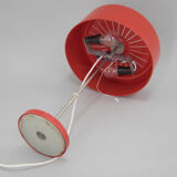 Red Table Lamp with Adjustable Height, Czechoslovakia, 1960s