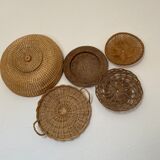 Wall composition of 5 wicker elements