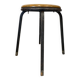 Tabouret industriel vintage en bois et métal