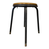 Vintage industrial stool in wood and metal