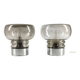 Pair of vintage 70s lamps in smoked glass – retro design lighting