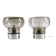 Pair of vintage 70s lamps in smoked glass – retro design lighting
