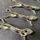 Vintage silver metal horse knife holder