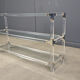 Table console en chrome et lucite, années 1970