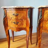 Pair of French Louis XV style bedside tables