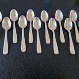 Christofle, Alfénide, Paris - Set of 12 silver-plated table spoons - América model