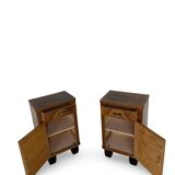 Tables de chevet italiennes élégantes de style art déco des années 1940/1950.