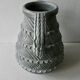 Patinated terracotta vase, brutalist style, Gerunda Spain, height 31 cm